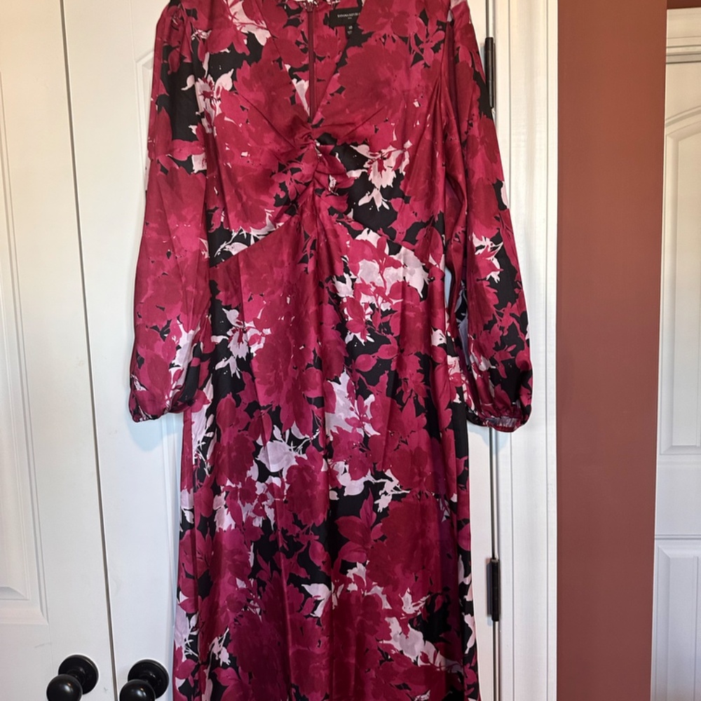 Silky Column Midi Dress